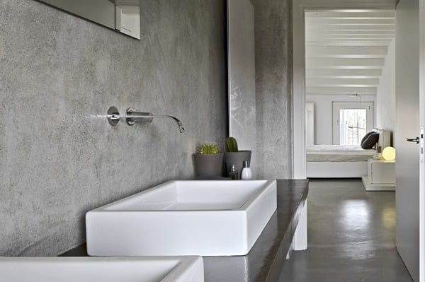 Badkamer met betoncire